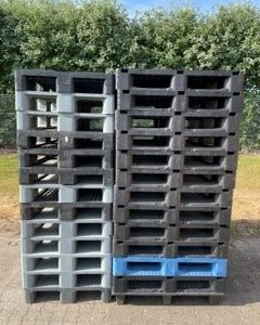 Brugt plastpalle 1000 x 1200 mm Assorteret