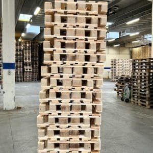 Fabriksny EUR palle 800 x 1200 mm TYPE: EPAL ovntørret ISPM 15 Flettet